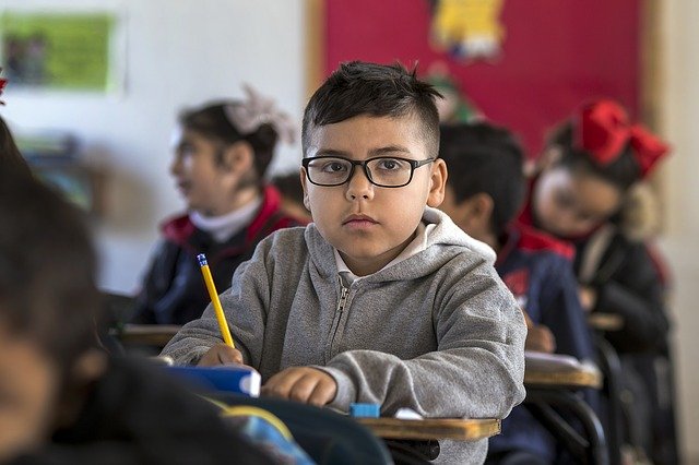 child in school